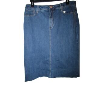 A.N.A Women High Rise Midi Denim Skirt.